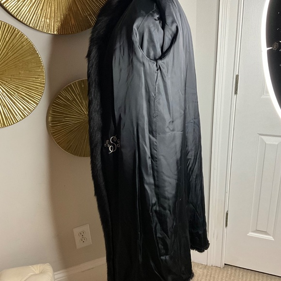 ❤️Black Vintage Mink and Fox Fur Coat - Picture 10 of 11